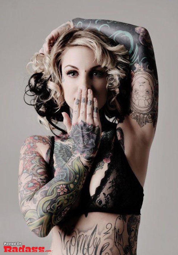 hot girls with tattoos-27 A tattoo of Abraham Lincoln with octopus tentacles, created by Benjamin Blaukis