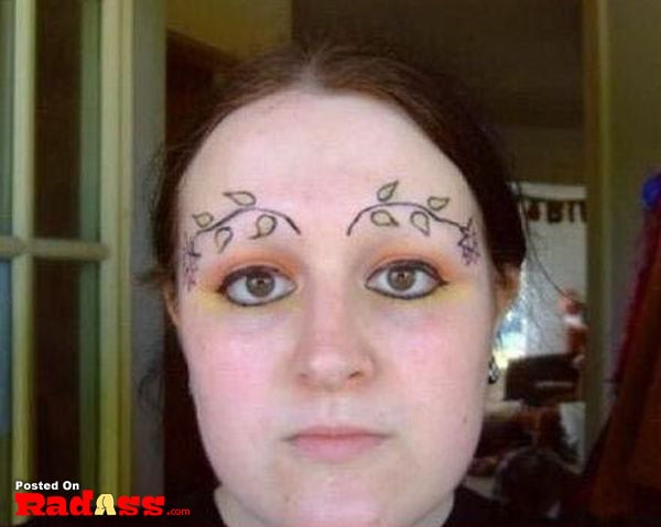 A woman with a flower on her face showcasing the perplexity of permanence.