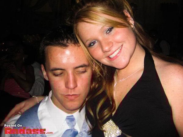 A man and woman posing for a photo at prom, Did You See That?