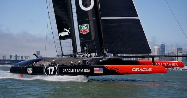 Team USA Sailor falls overboard.