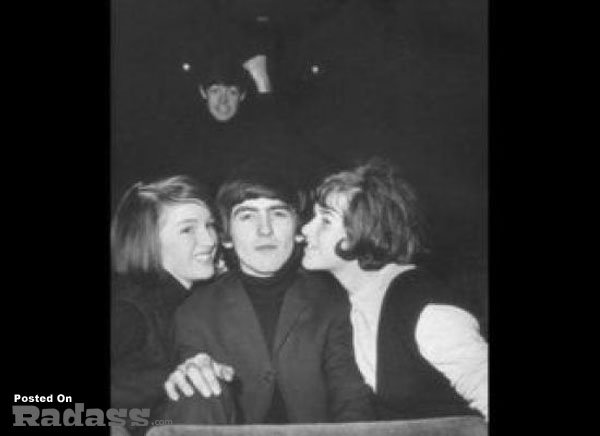 A black and white photo of a group of people, capturing the essence of celebrity style.