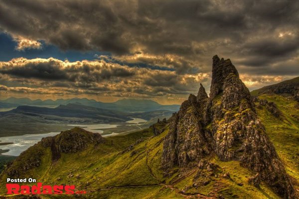 The isolated old man of Hoy in Scotland.