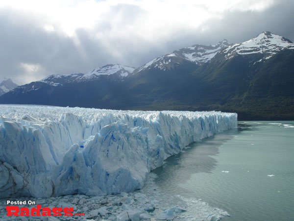 A secluded glacier teeming with ice, offering an escape from civilization.