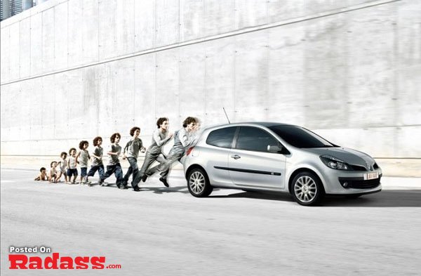An Incredible Artist captures a group of people walking behind a car in 88 HQ PICS by Christophe Gilbert.