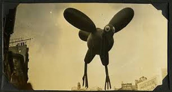 A large black balloon.