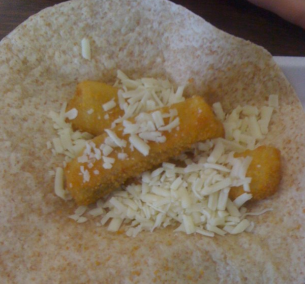 A plate with food on it that college students know well.