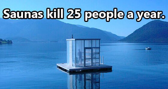 Shocking Things That Kill People Annually: Saunas