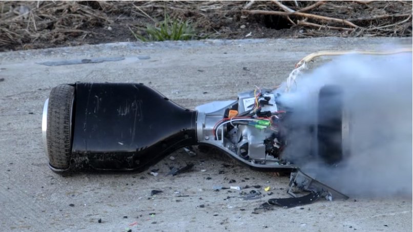 A visually stunning hoverboard resembling an expensive firework show with smoke effects.