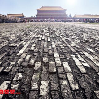Beautiful brick walkway photographs in the Forbidden City.