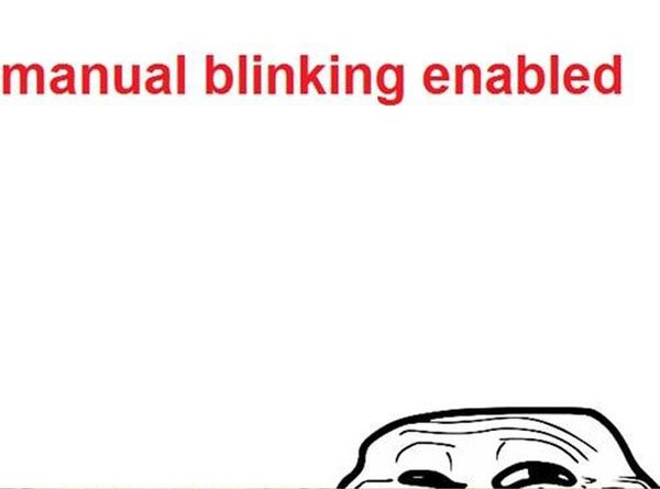 Manual blinking for Trolls Live.