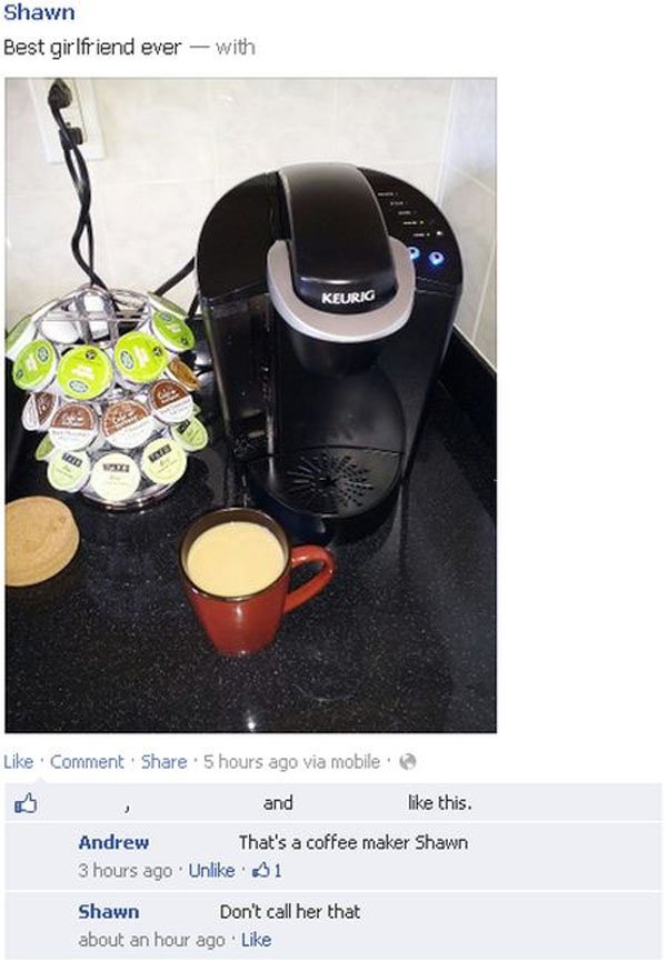 A picture of a keurig coffee maker and a cup of coffee, capturing the essence of a cozy morning routine.