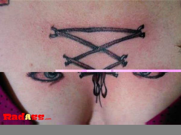 A captivating portrait of a woman adorned with an intricate lace tattoo, embodying the essence of living in the moment.