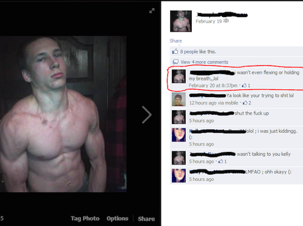 A man wearing a shirt as a mask - part of our love-hate relationship with Facebook.