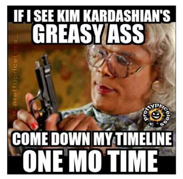 I see Kim Kardashian baring her shiny and bounteous butt, and the internet can't stop.