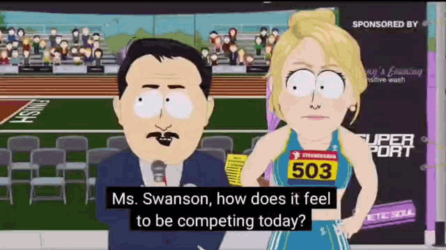 Mrs Swanson, how does it feel to be competing today as a transgender athlete?