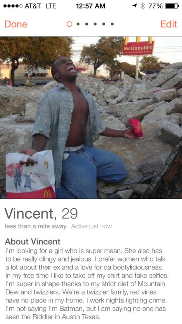 Funny Tinder Profiles. See more at RADASS.com (24)