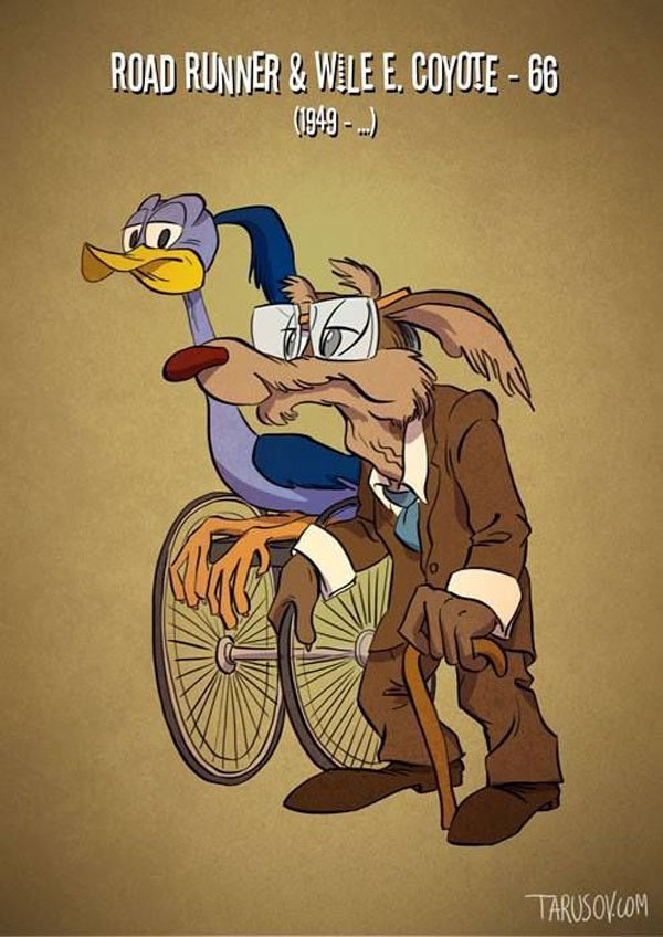 Road runner & willie coyote vol 6 - Cartoon Characters Looking Their Age.