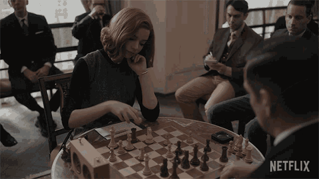 Playing Chess Anya Taylor Joy GIF - Playing Chess Anya Taylor Joy Beth Harmon - Discover & Share GIFs