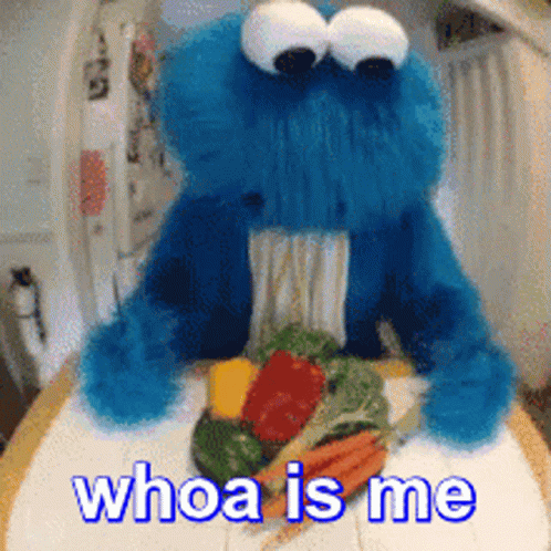 Whoa Is Me Cookie Monster GIF - Whoa Is Me Cookie Monster Dieting - Discover & Share GIFs