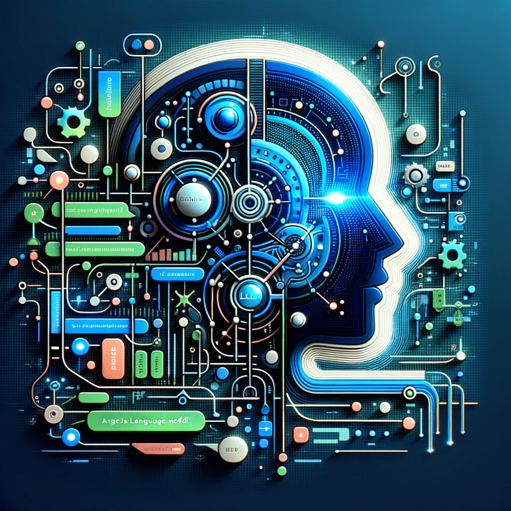 A futuristic head with electronic circuits, representing the ultimate guide to AI for beginners in 2024.