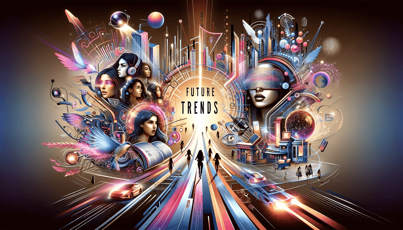 A trendy poster promoting the highly anticipated game, Future Friends.