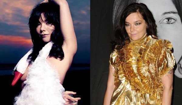 Keywords: Pop Stars, gold dress, black dress
Description: Two pop stars of the 90's showcasing their styles - one in a stunning gold dress and the other in a sleek black dress.