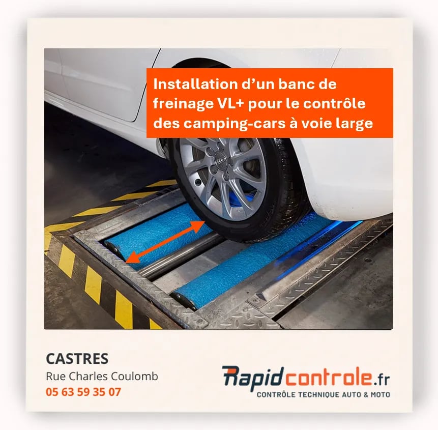 banc de frein voie large controle technique