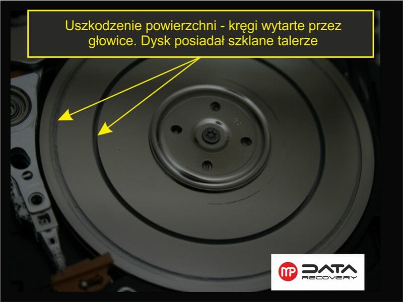 Typy uszkodzeń powierzchni talerza - fot