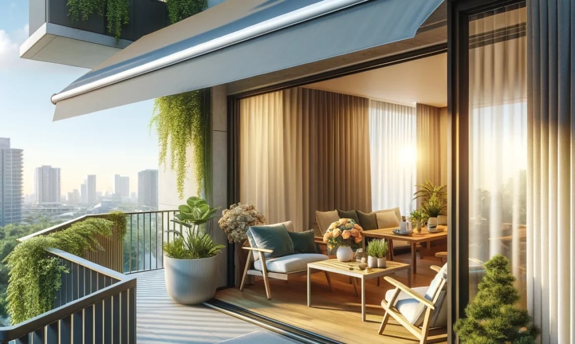 סוכך מתקפל למרפסת