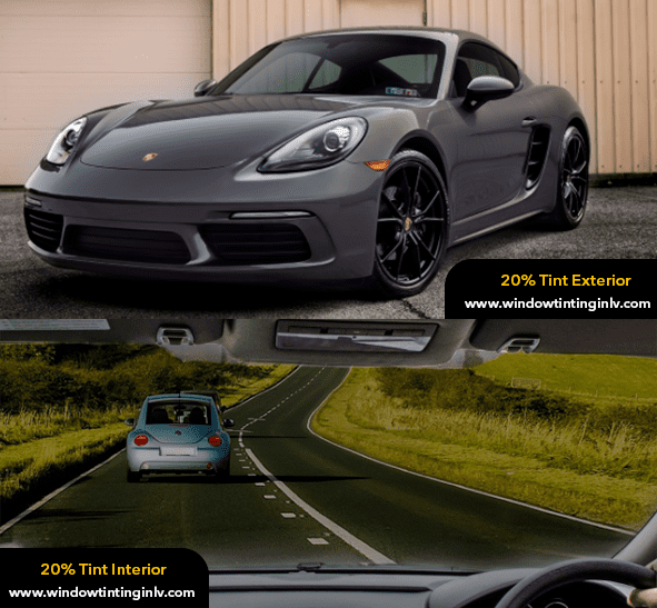 20% tint image view - Exterior and Interior of a car