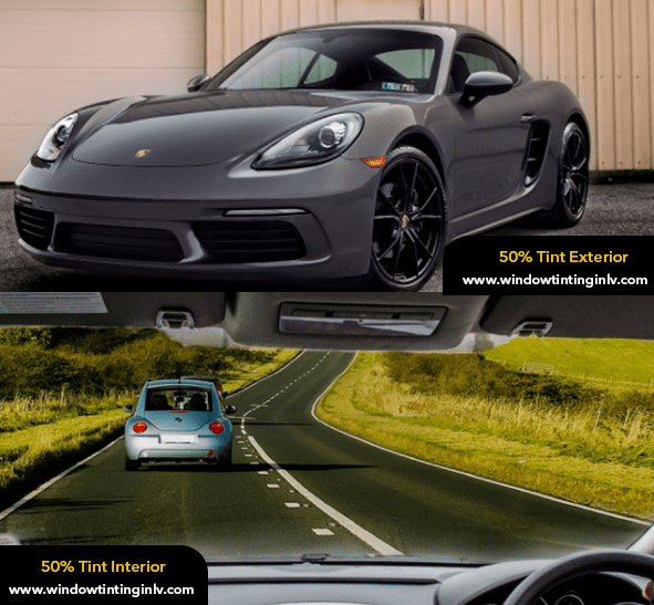 50% tint image view - Exterior and Interior of a car