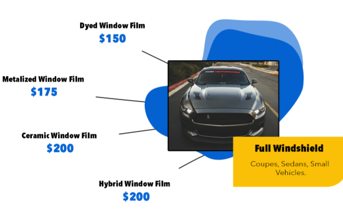 cost for tinting windows for Sedans