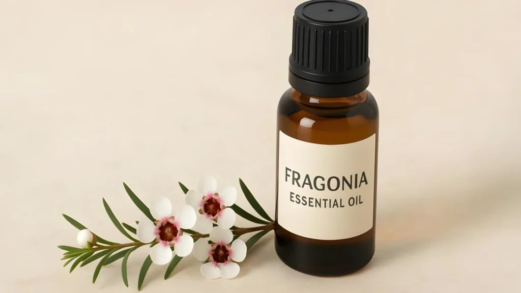 Fresh Fragonia™ flowers and Fragonia™ essential oil.