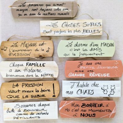 Pancarte Citation Personnalisée – Décoration Murale en Bois