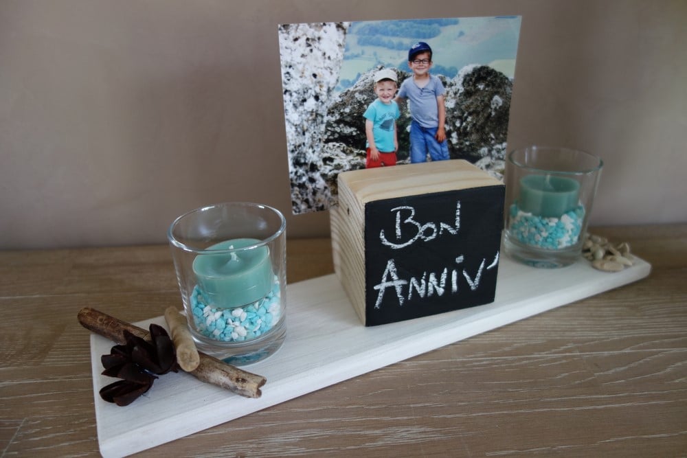 plateau-planche-bougie-bougeoir-fleur-table-d&eacute;coration-cadeau-bois-photo-cube-personnalis&eacute;-artisanal