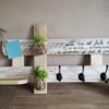 porte-manteau-bois-entree-plante porte-crochet-manteau-patère-mural-bois-décoration-personnalisé-artisanal-plantes
