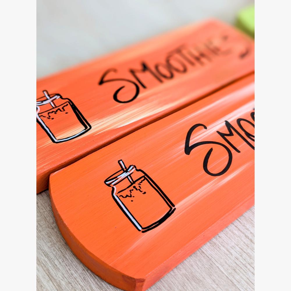 pancarte-panneau-signalétique-coloré-peps-personnalisé-été-commerce Panneau orange avec dessin de smoothie