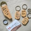 decapsuleur-porte-clefs-cadeau-bois-papi-papy-ecriture-personnalisé-artisanal Porte-clés et décapsuleur avec messages pour Papy.