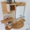 étagère-miroir-décoration-mural-rangement-bois-salle-de-bain-artisanal étagère-miroir-décoration-mural-rangement-bois-salle-de-bain-artisanal