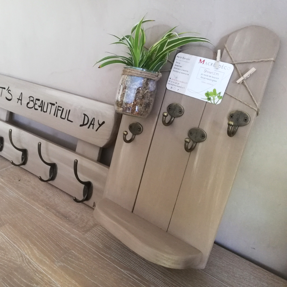 porte-support-clefs-tablette-bois-deco porte-support-clefs-tablette-bois-deco