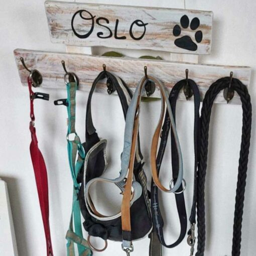 Porte laisses et harnais pour chiens, panneau Oslo.