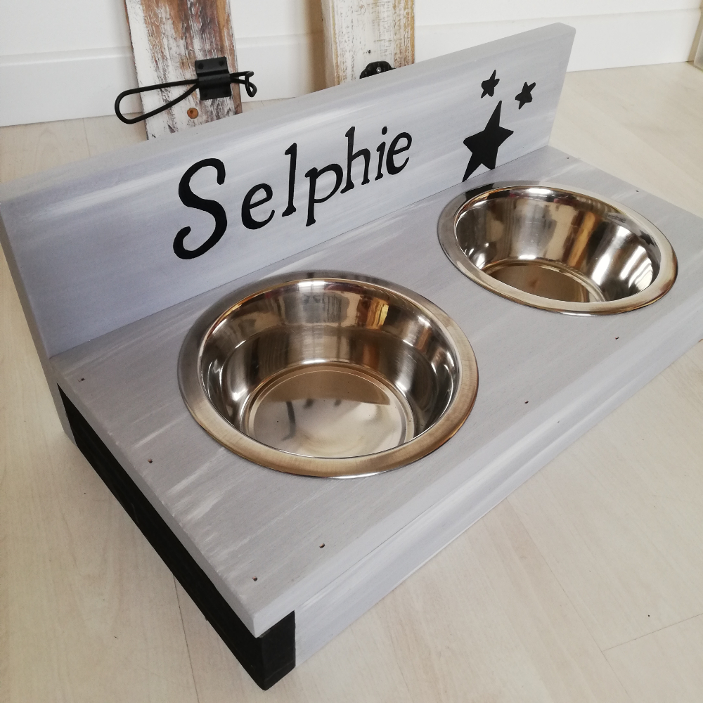 support-porte-gamelle-chien-chat-animaux-bois-personnalisé-artisanal support-porte-gamelle-chien-chat-animaux-bois-personnalisé-artisanal