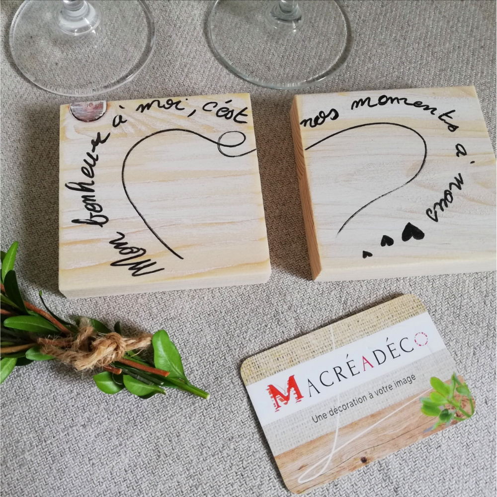 dessous-sous-verre-bois-décoration-table-personnalisé-artisanal-cadeau dessous-sous-verre-bois-décoration-table-personnalisé-artisanal-cadeau