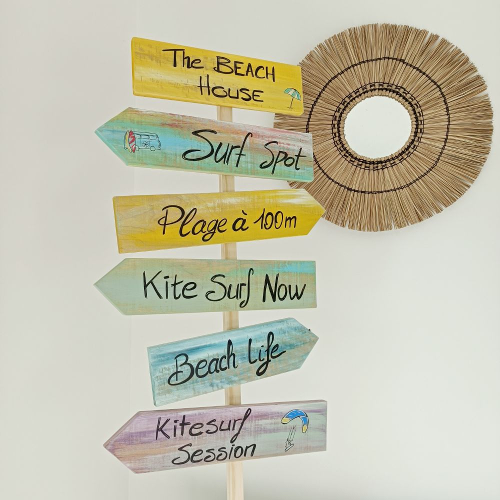 panneau-directionnel-flèche-direction-évènement-bois-interieur-extérieur-personnalisé-artisanal-mariage-commerce-plage panneau-directionnel-flèche-direction-évènement-bois-interieur-extérieur-personnalisé-artisanal-mariage-commerce-plage