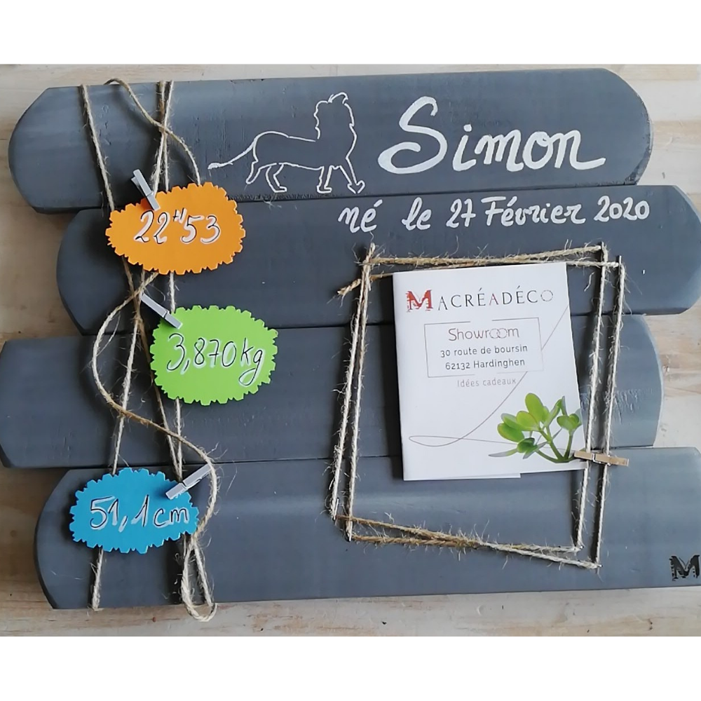 tableau-naissance-enfant-bebe-chambre-deco-cadeau-taille-poids-heure tableau-bois-cadeau-naissance-bébé-personnalisé-décoration-chambre-artisanal-photo
