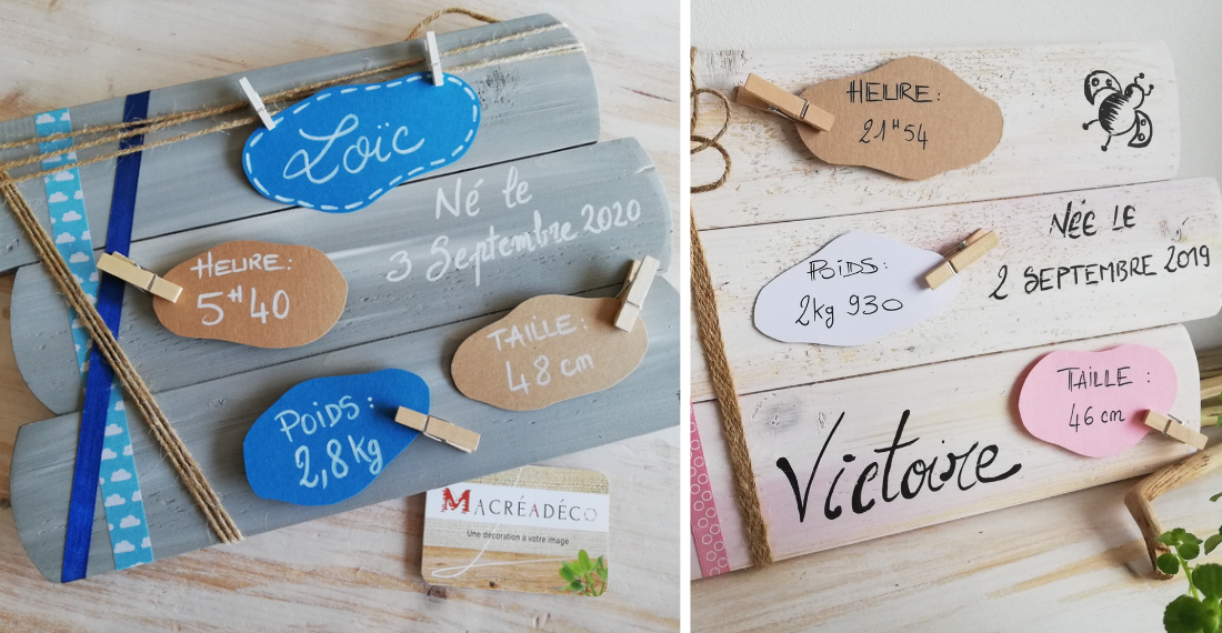 tableau-bois-cadeau-naissance-bébé-personnalisé-décoration-chambre-artisanal tableau-bois-cadeau-naissance-bébé-personnalisé-décoration-chambre-artisanal