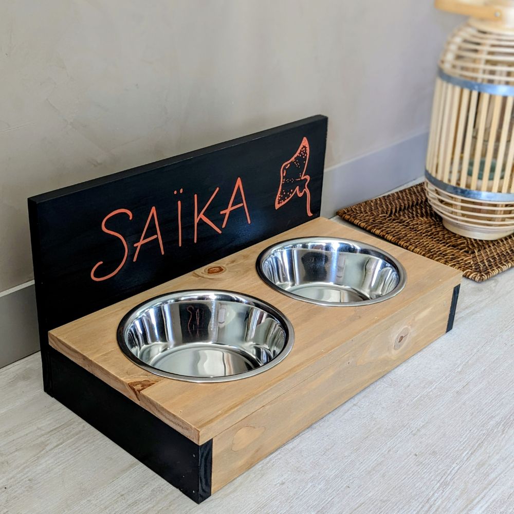 support-porte-gamelle-chien-chat-animaux-bois-personnalisé-artisanal support-porte-gamelle-chien-chat-animaux-bois-personnalisé-artisanal