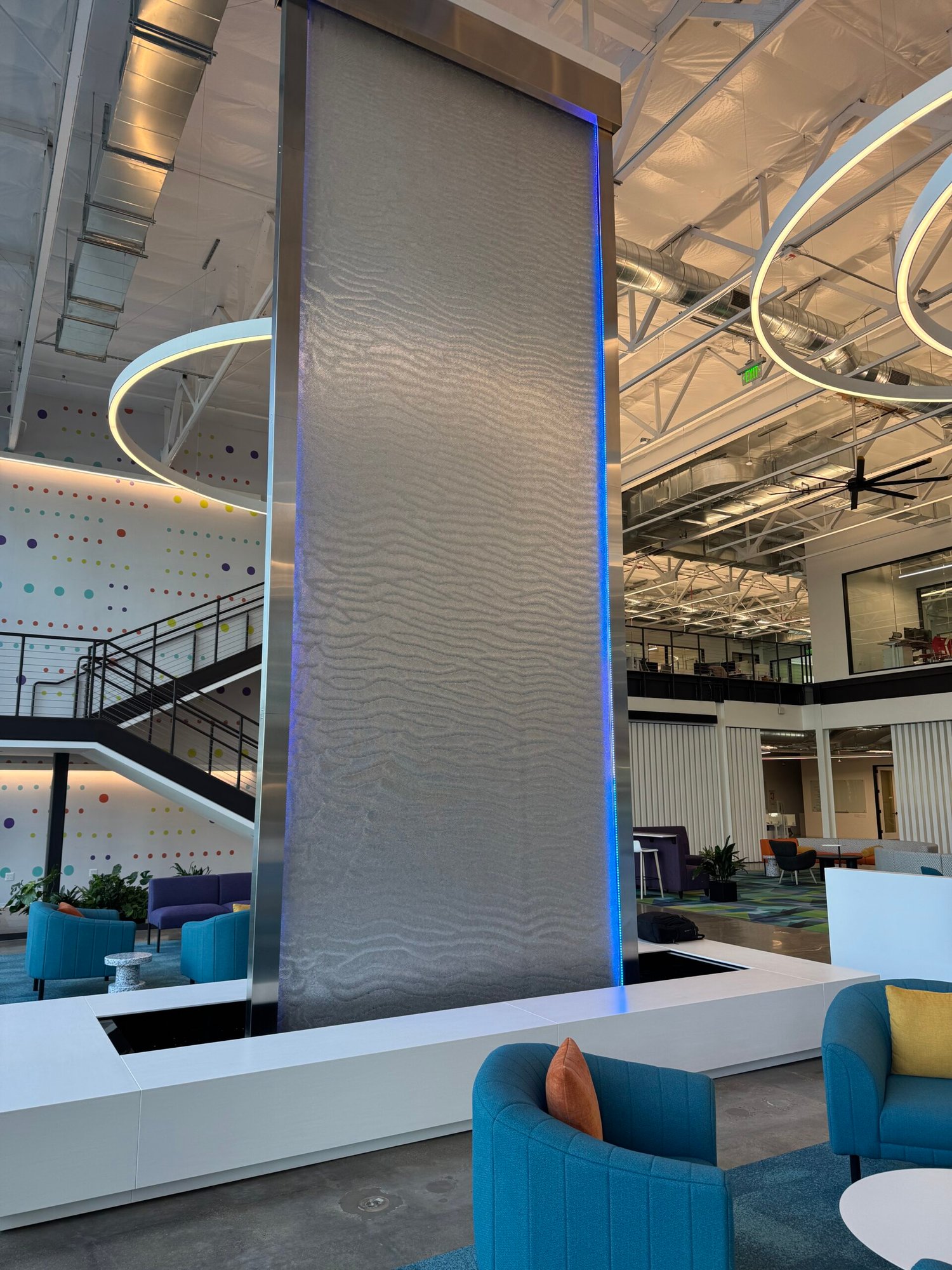 Mesh Water Wall at SPM Consumers Direct in Irvine, California