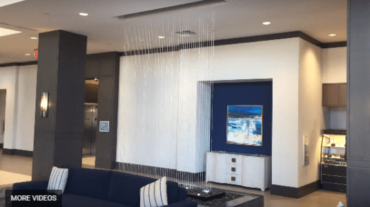 Rain-Curtain-Water-Feature-Lobby-Water-Wall-at-Embassy-Suites-Houston-Woodlands-Texas