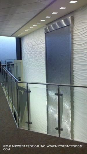 Stainless Steel Water Features 9 Stainless Panel Waterfall fron 2nd floor scaled